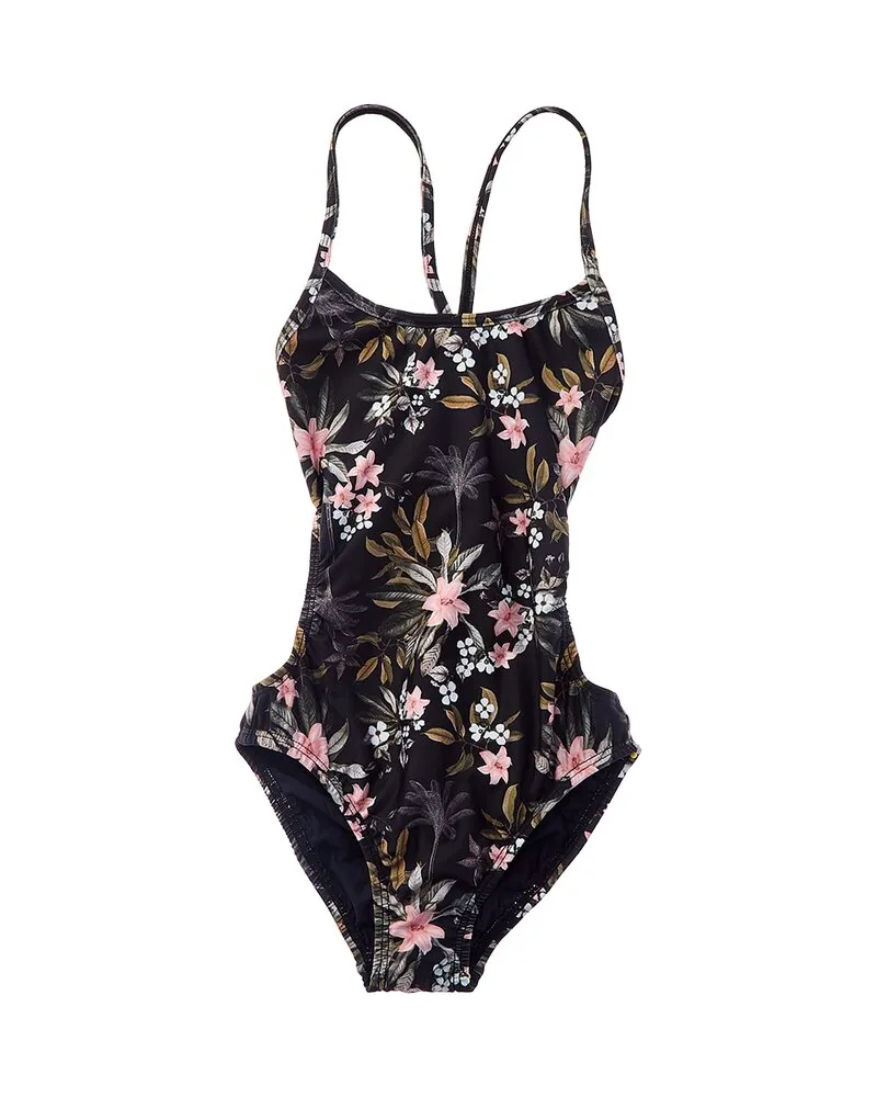 PilyQ Ayah Cutout One-Piece Black