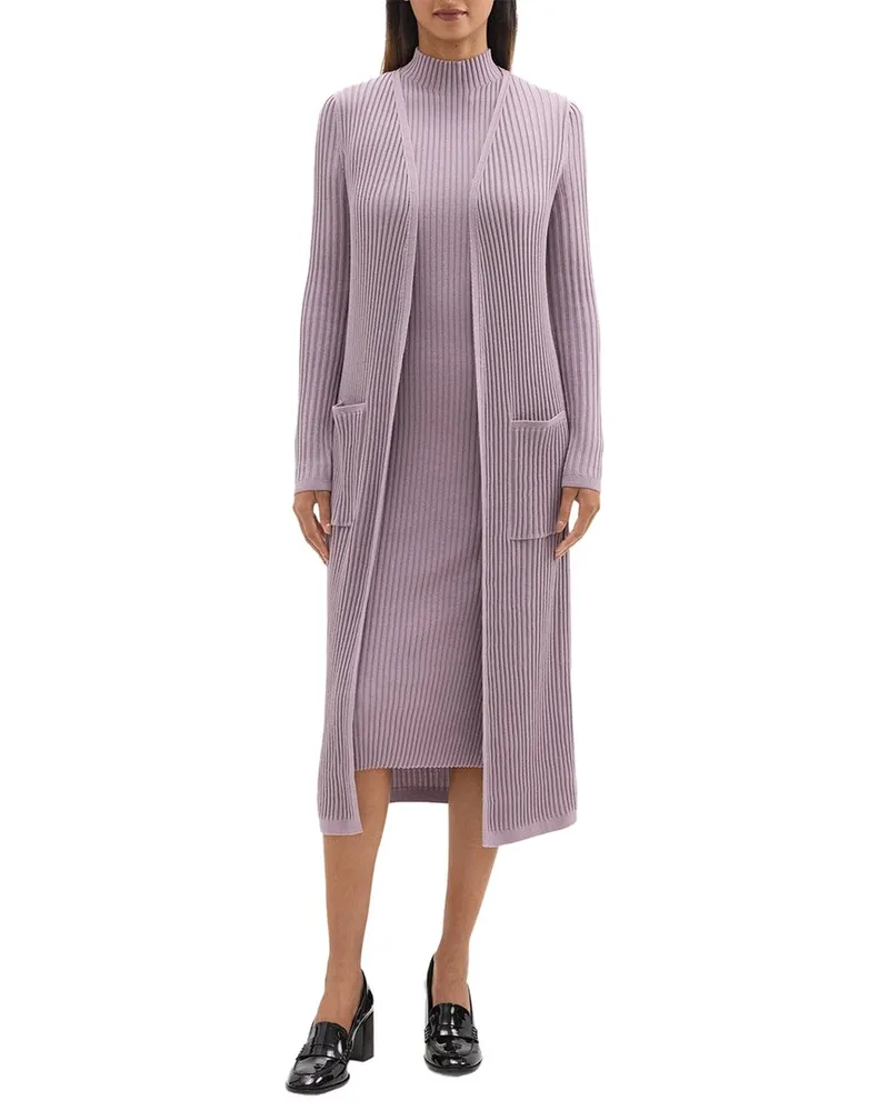Theory Maxi Rib Wool Cardigan Nocolor