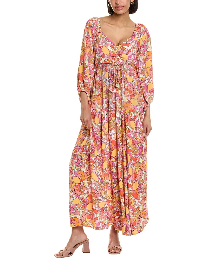 Hale Bob Tiered Maxi Dress Nocolor