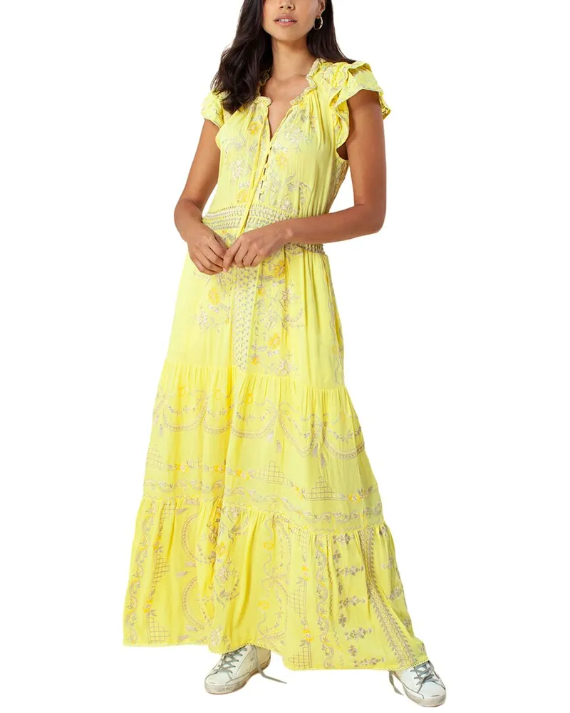 Hale Bob Smocked Maxi Dress Nocolor