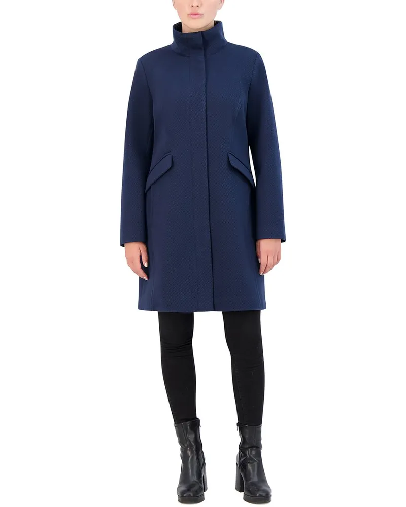 COLE HAAN Soft Twill Zip Up Coat Nocolor