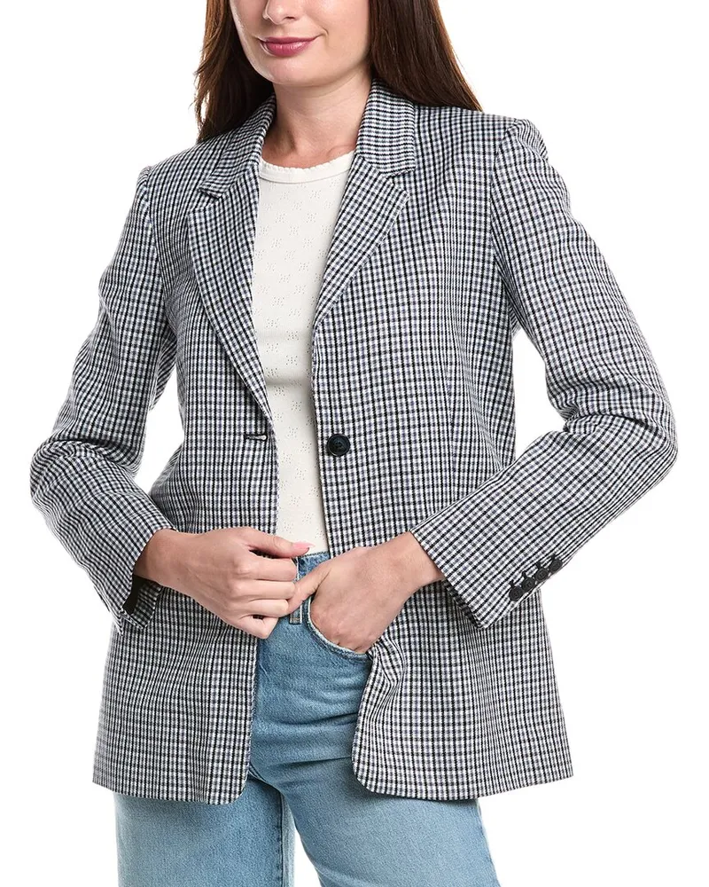 Maje Wool-Blend Blazer Blue