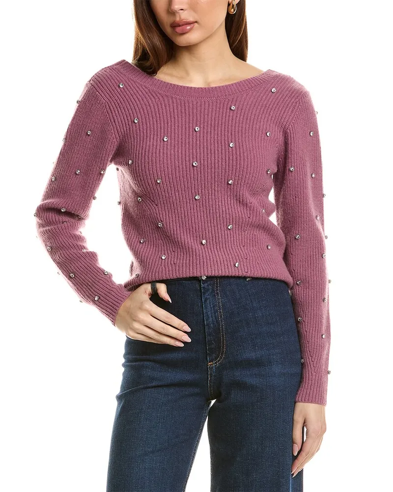 Elie Tahari V-Wrap Cashmere Sweater Green