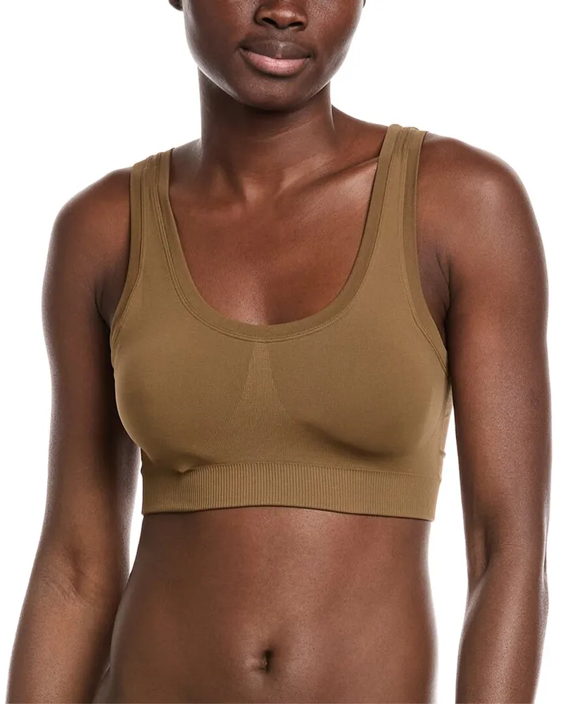 Hanro Touch Feeling Padded Crop Top Brown