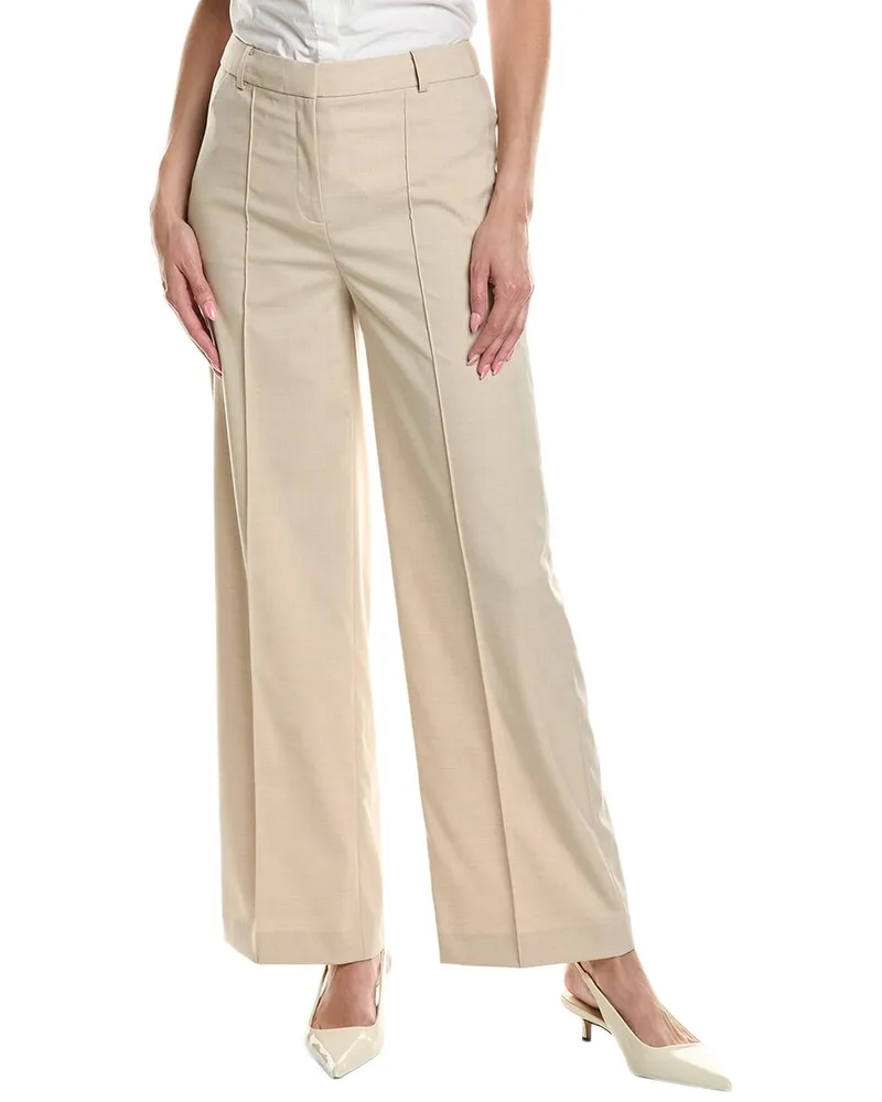 Kenneth Cole High-Rise Wide Leg Pant Beige