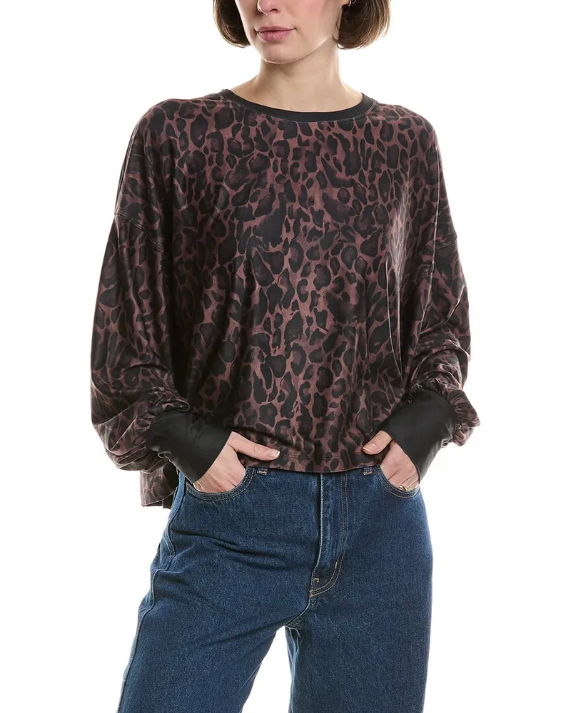 Johnny Was Bee Active Drop-Shoulder T-Shirt Brown