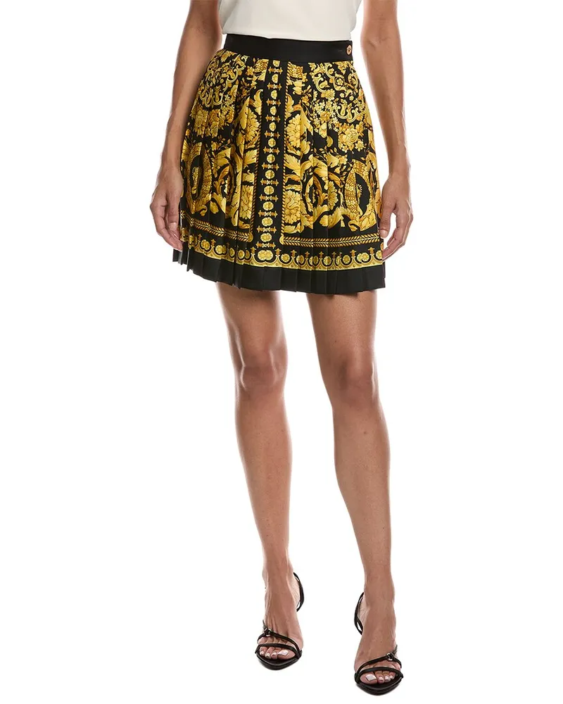 Versace Pleated Skirt Yellow