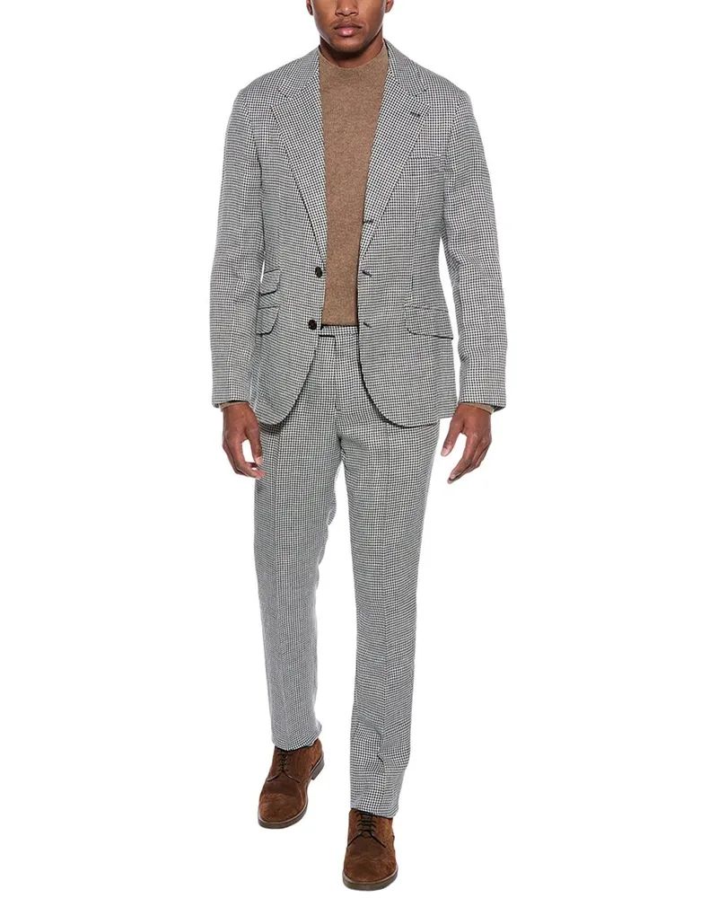 Brunello Cucinelli 2pc Wool, Linen, & Silk-Blend Suit Nocolor