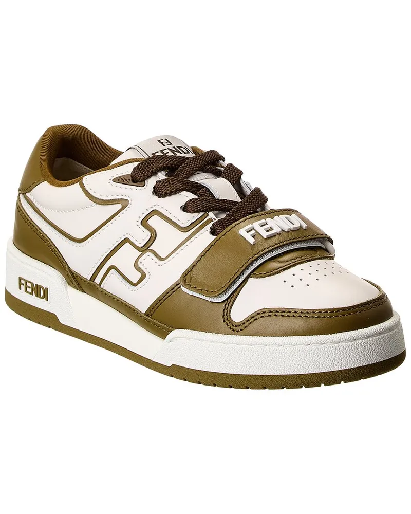 Fendi Match Leather Sneaker Green