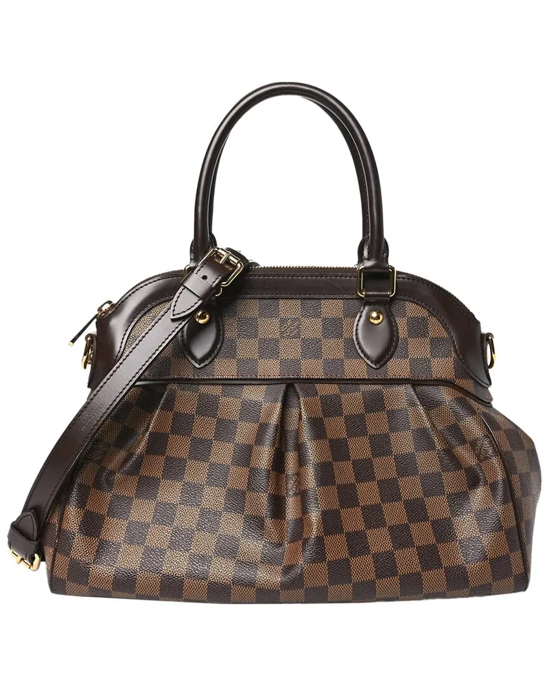 Louis Vuitton Brown Damier Ebene Coated Canvas Trevi PM (Authentic Pre-Loved Brown