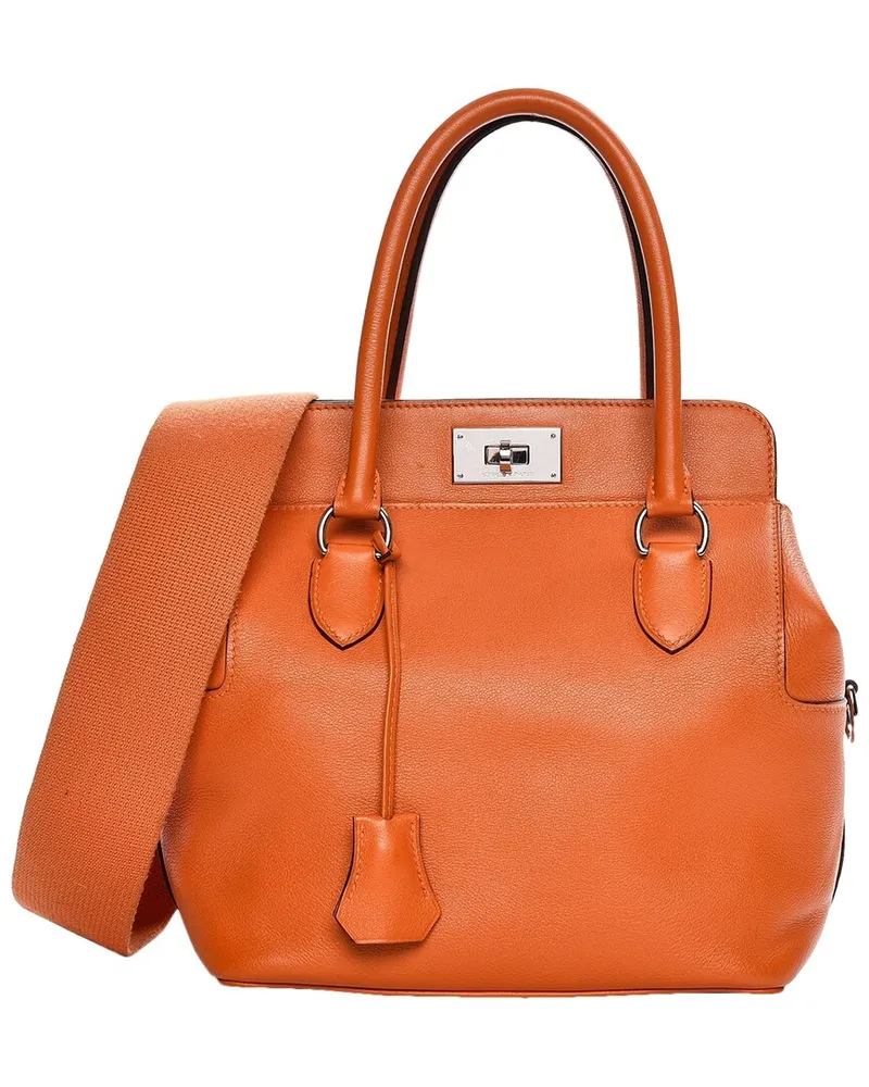 Hermès Orange Swift Leather Toolbox (Authentic Pre-Loved Nocolor