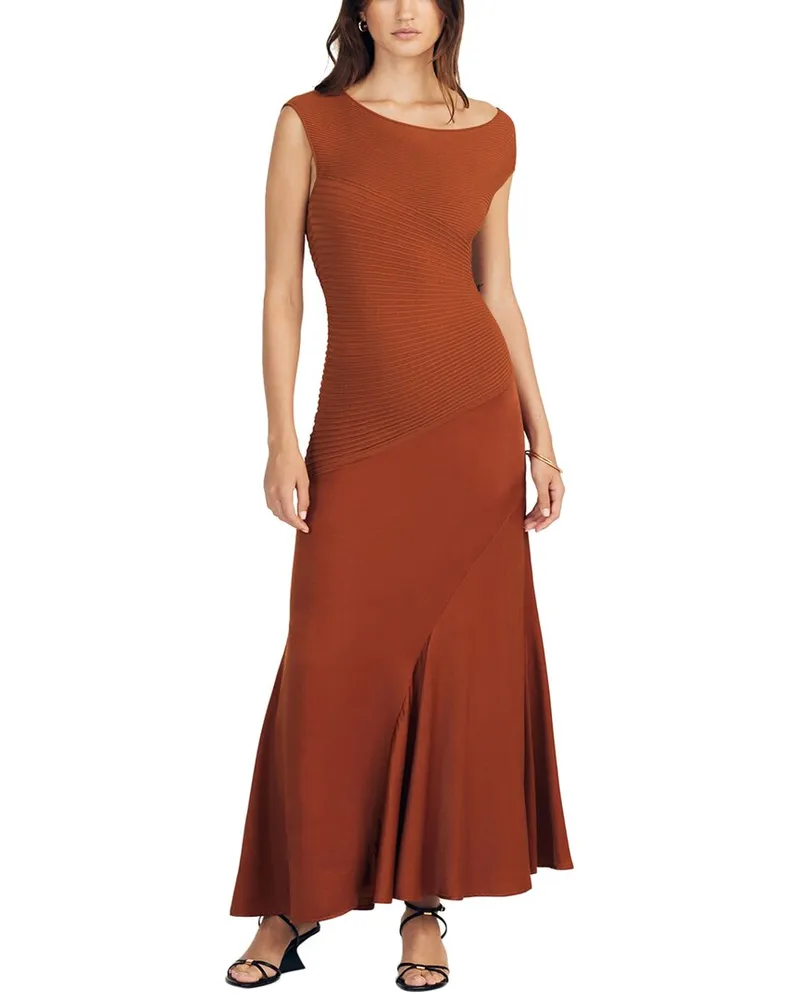 Derek Lam Madeline Mixed Media Dress Nocolor