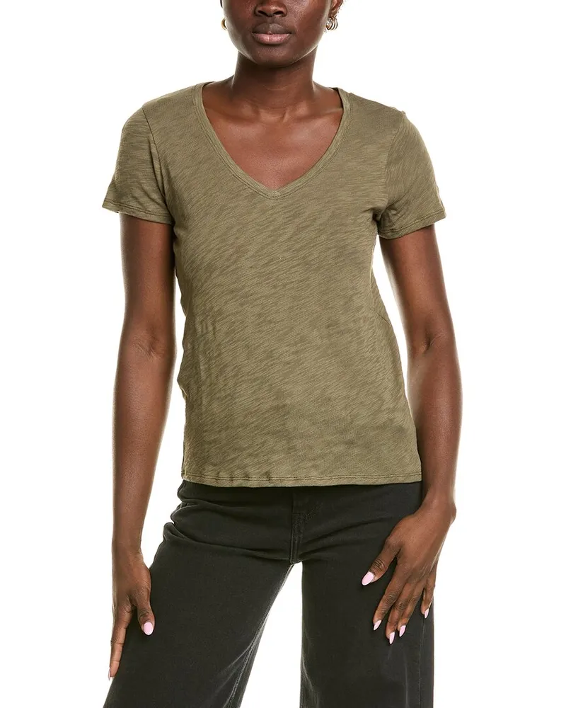ATM Schoolboy V-neck T-Shirt Green