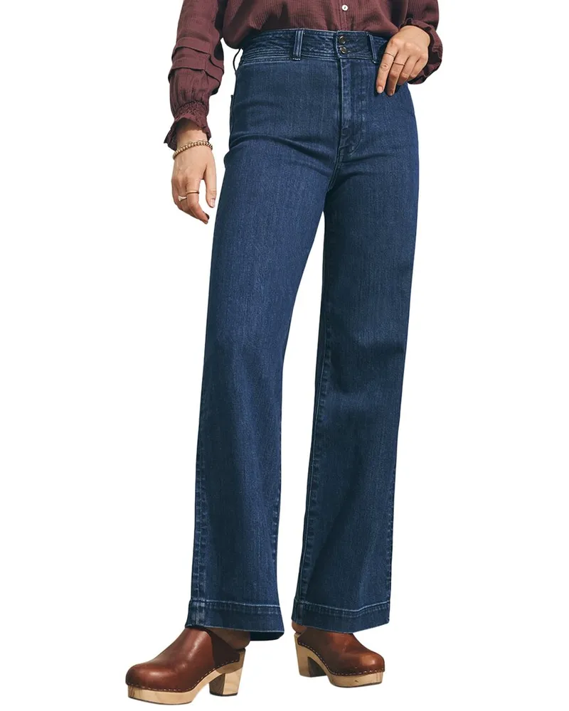 Faherty Denim Wide Leg Pant Nocolor