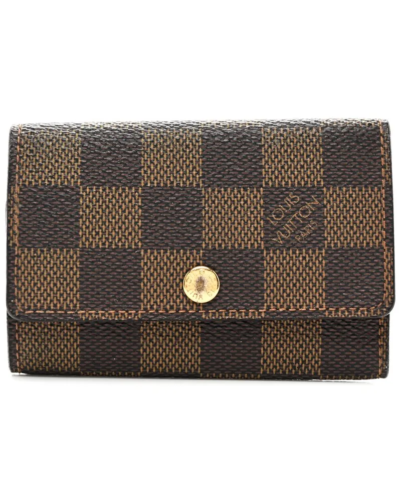 Louis Vuitton Brown Damier Ebene Coated Canvas 6 Key Holder (Authentic Pre-Loved Nocolor