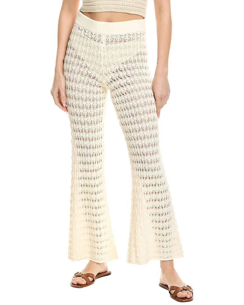 LnA Clothing Bianca Crochet Pant White