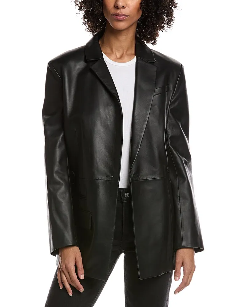Jacquemus Leather Jacket Black