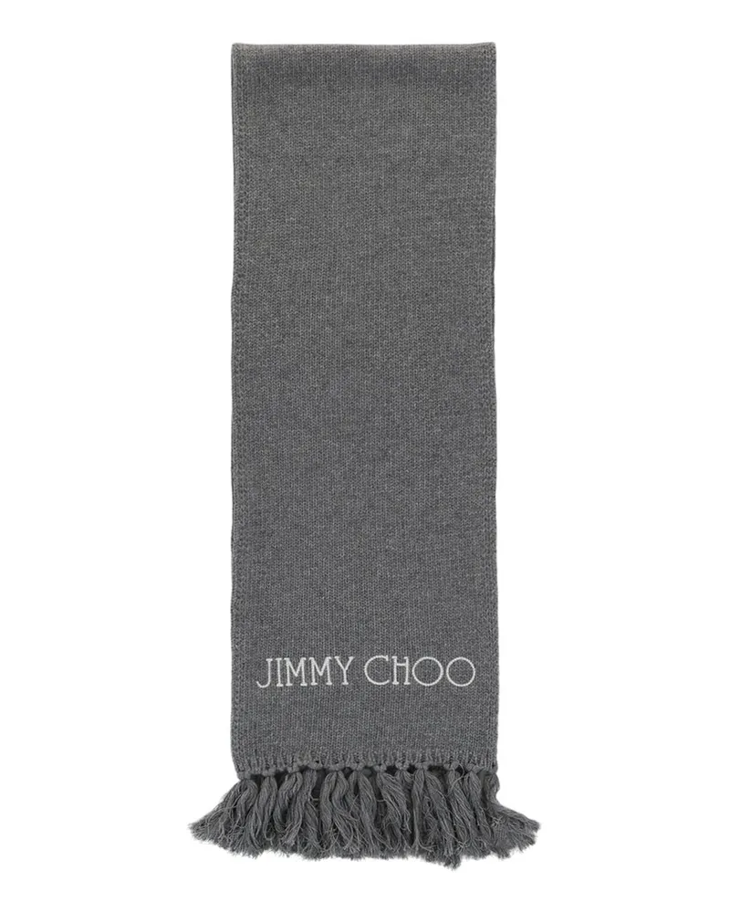 Jimmy Choo Wool Scarf Grey
