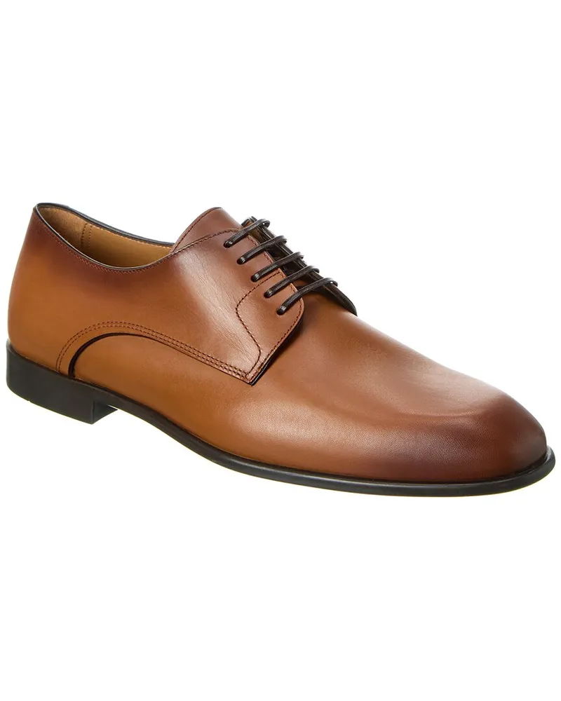 Ferragamo Fosco Leather Loafer Brown
