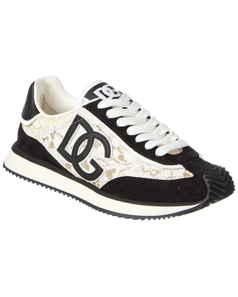 Dolce & Gabbana DG Cushion Lace & Leather Sneaker Nocolor