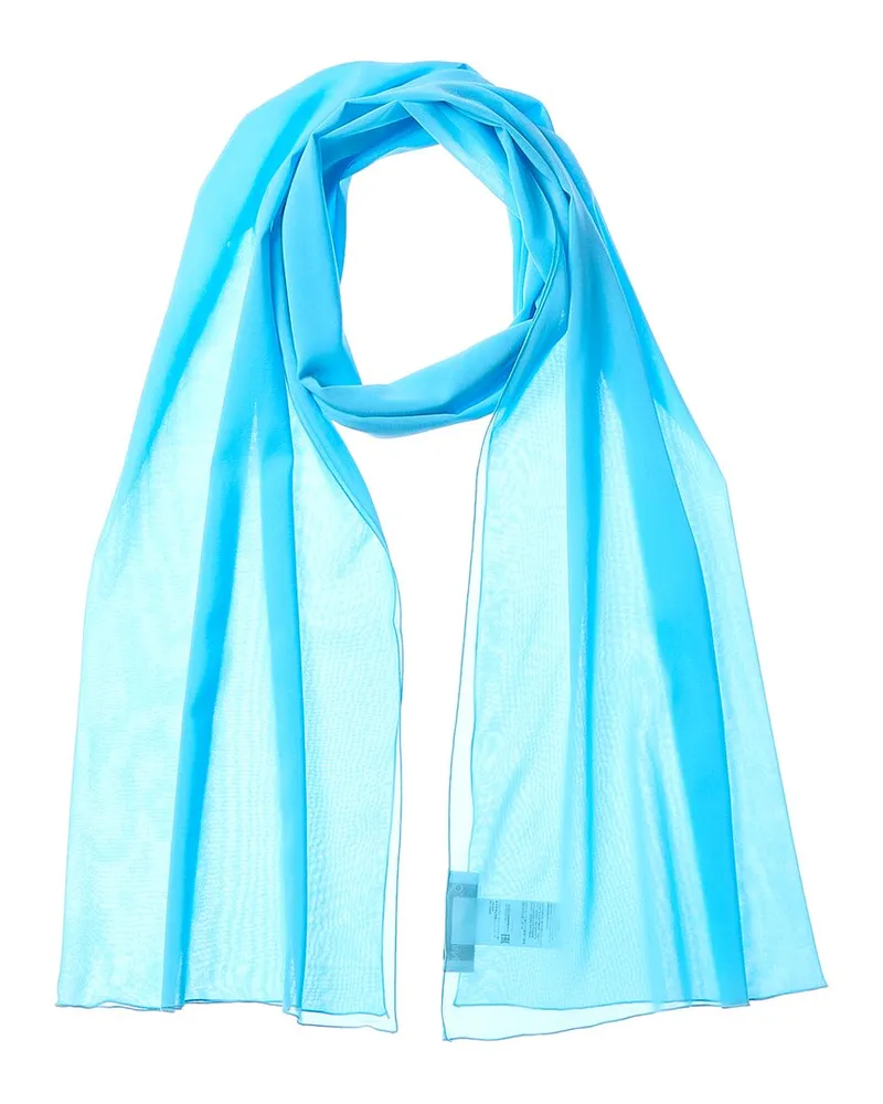 Dolce & Gabbana Chiffon Silk-Blend Scarf Blue