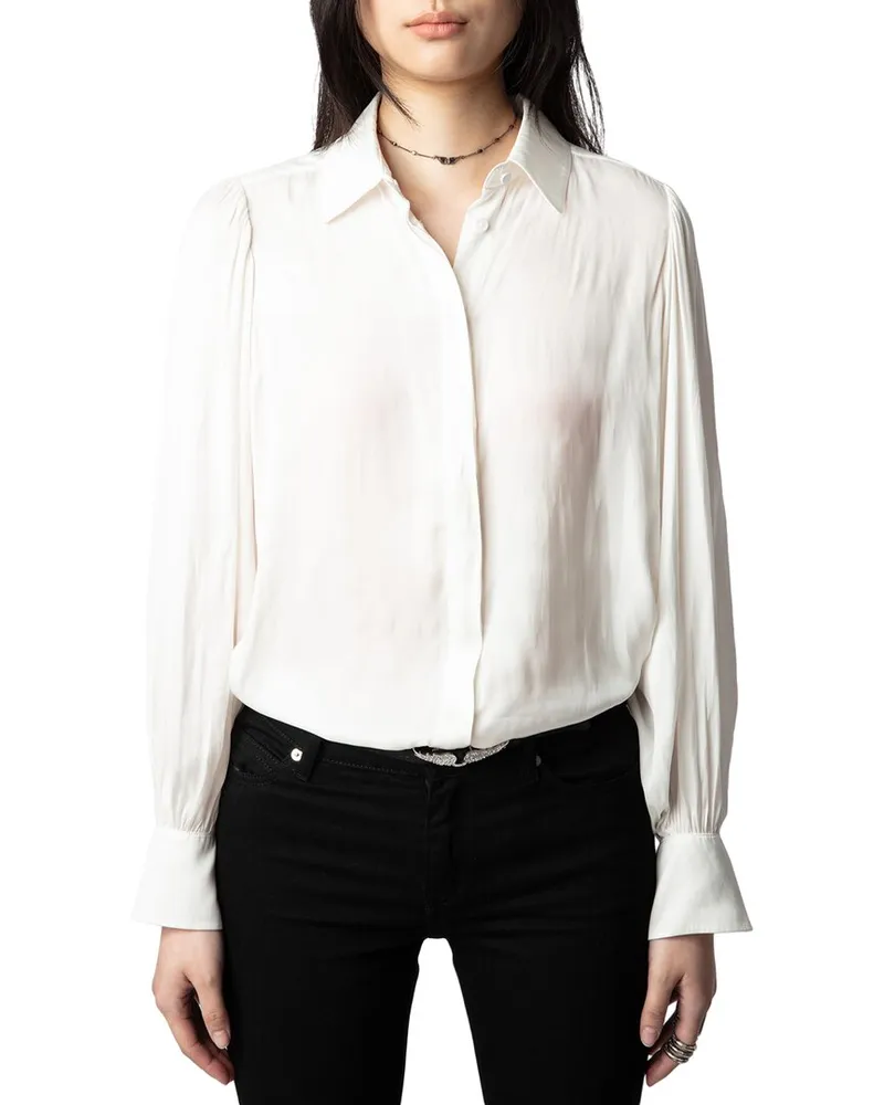 Zadig & Voltaire Trenta Satin Shirt White