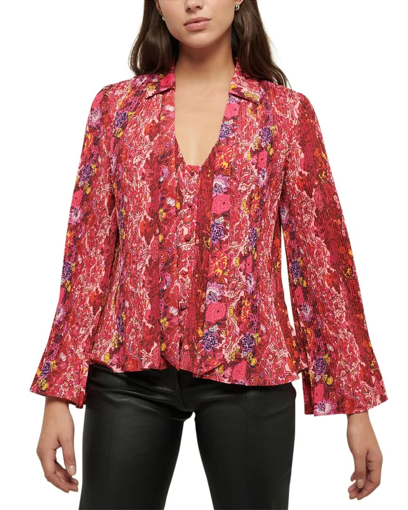 Derek Lam Eve Pleated Blouse Nocolor