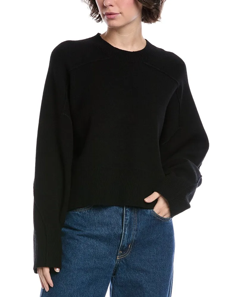 Rag & Bone Bridget Crewneck Wool-Blend Sweater Black