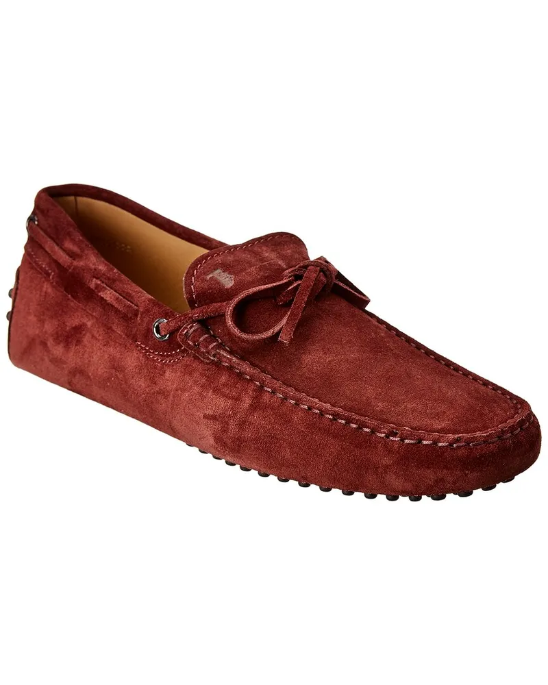 TOD'S TOD’s Gommino Suede Moccasin Red