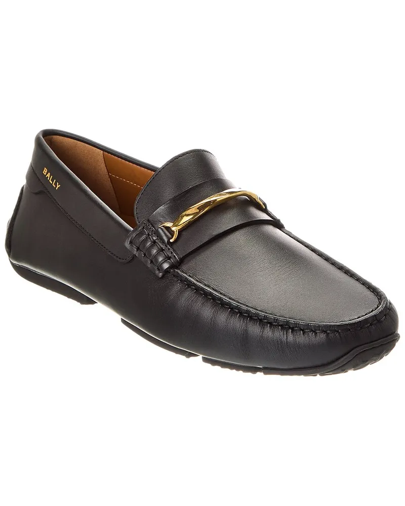 Bally Perley Leather Loafer Black