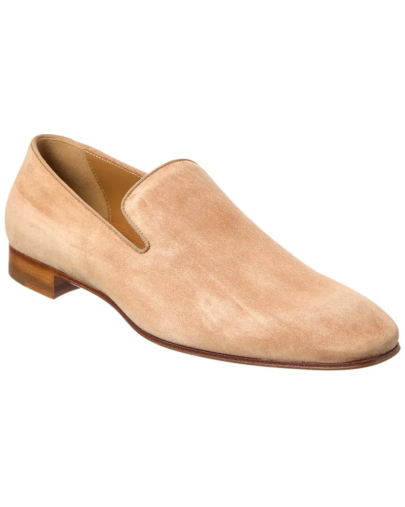 Christian Louboutin Dandelion Suede Loafer Beige