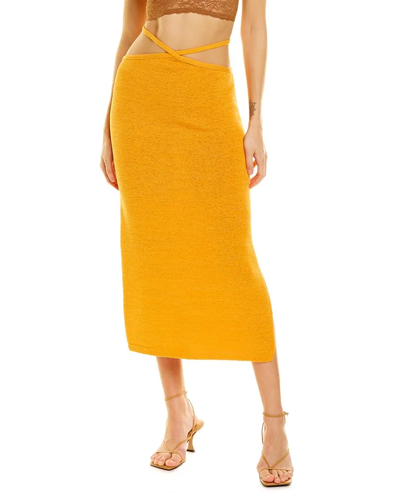 Cult Gaia Hedda Midi Skirt Yellow
