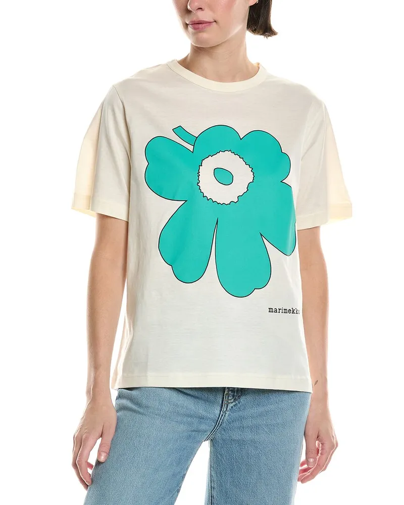 Marimekko Jakso Piirto Unikko T-Shirt White