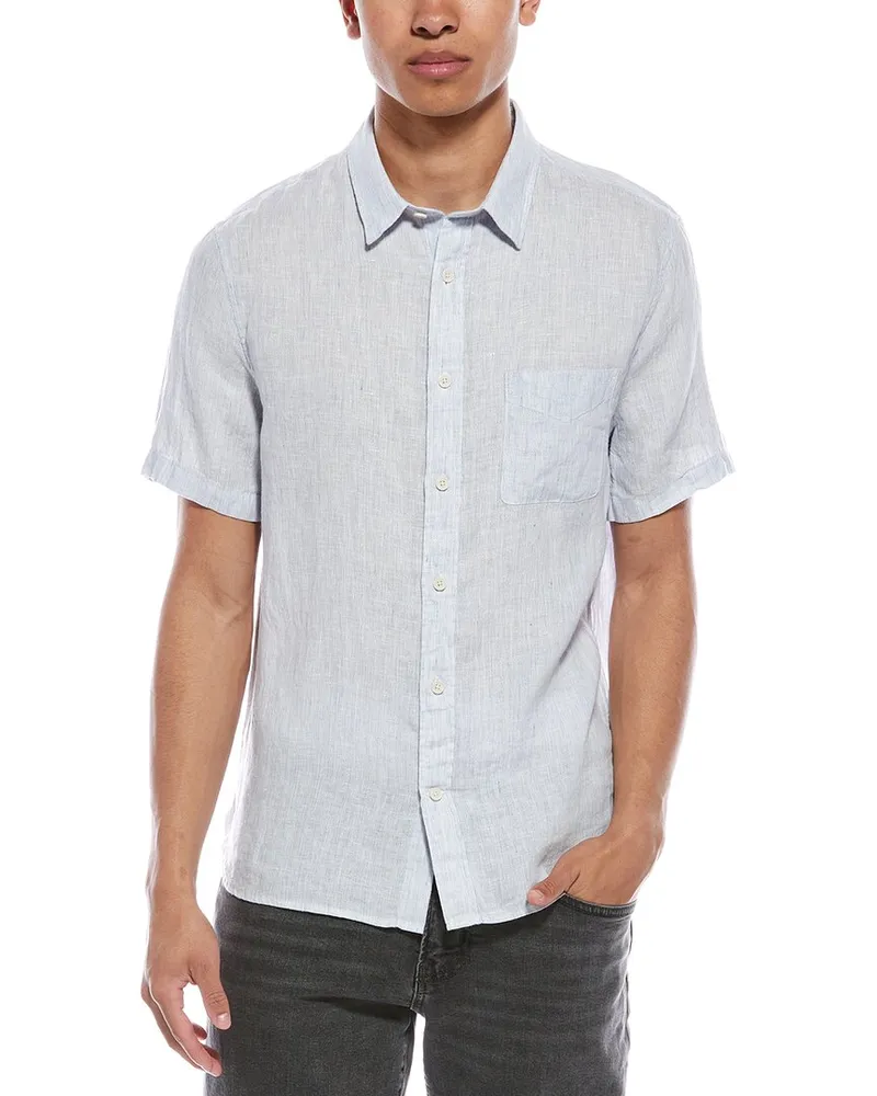 Vince Beauville Linen Shirt Blue