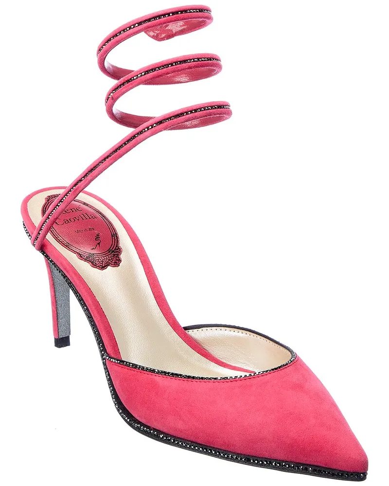 René Caovilla Cleo Suede Pump Pink