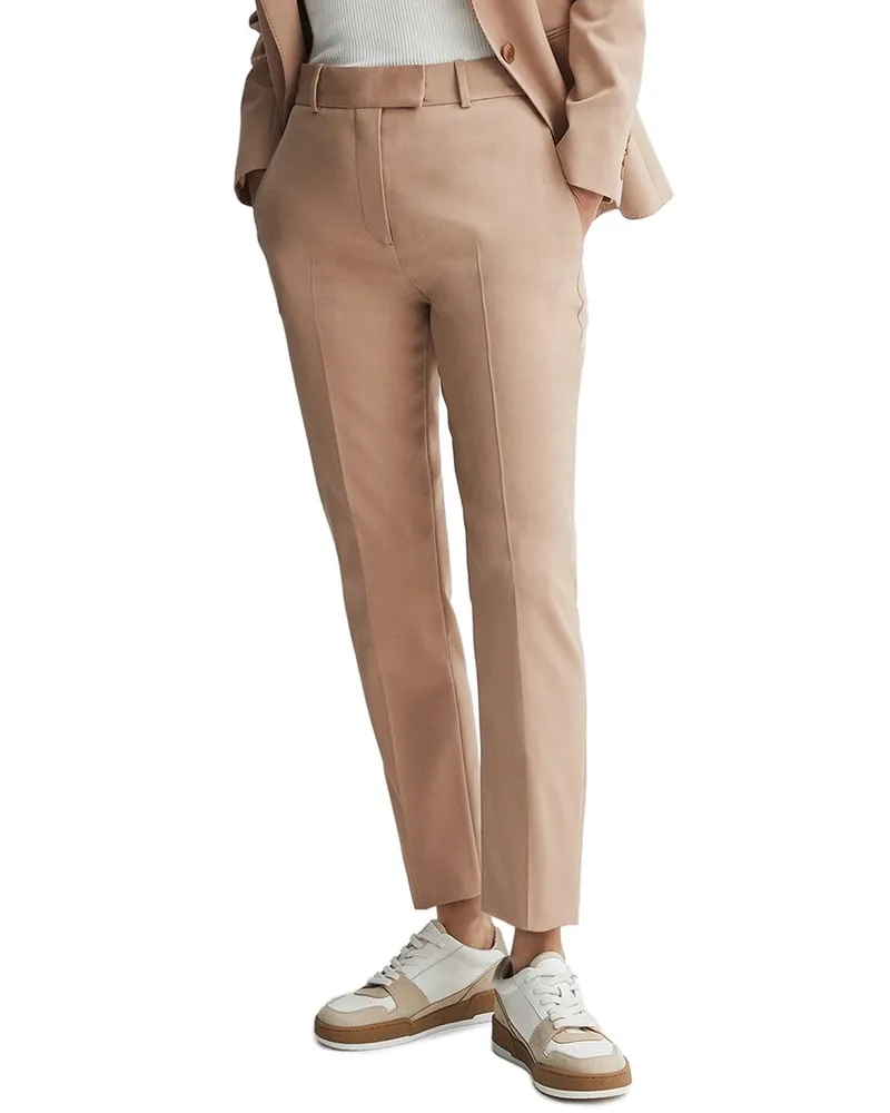 Reiss Marlie Wool-Blend Trouser Brown