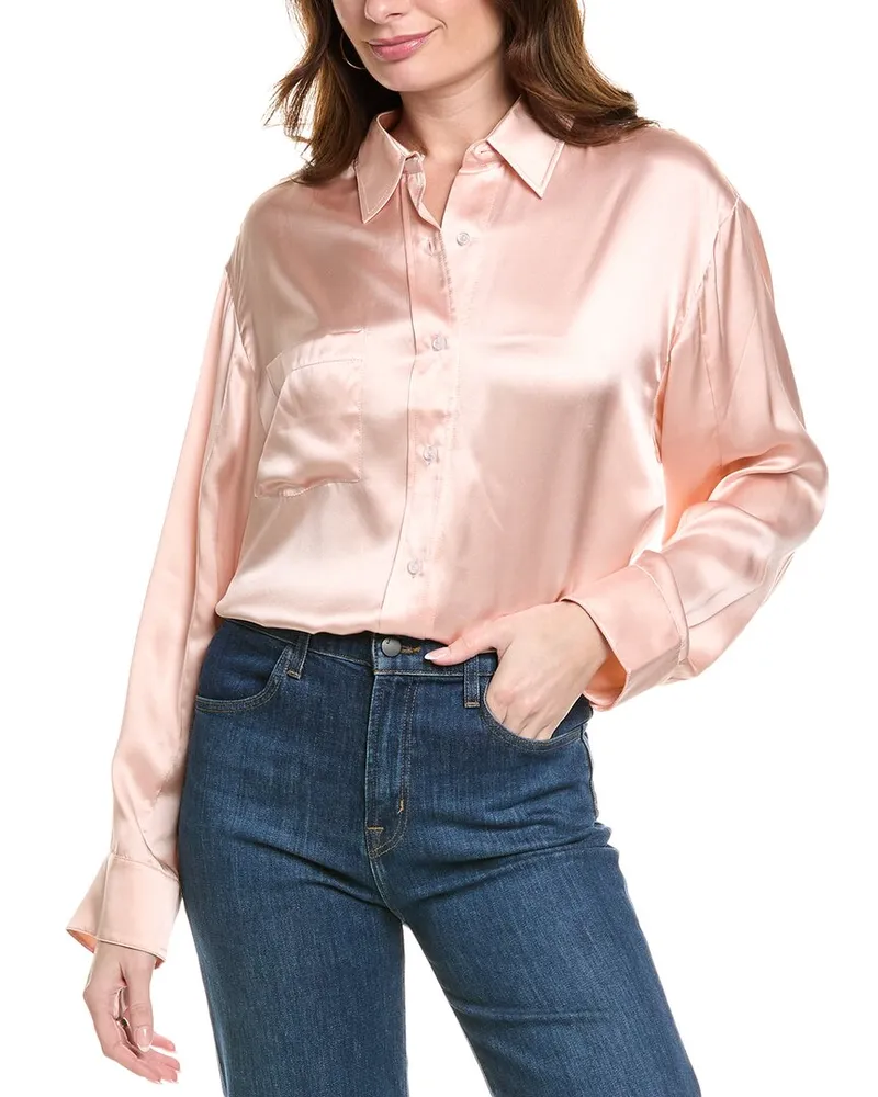 Amanda Uprichard Mayflower Silk Shirt Pink