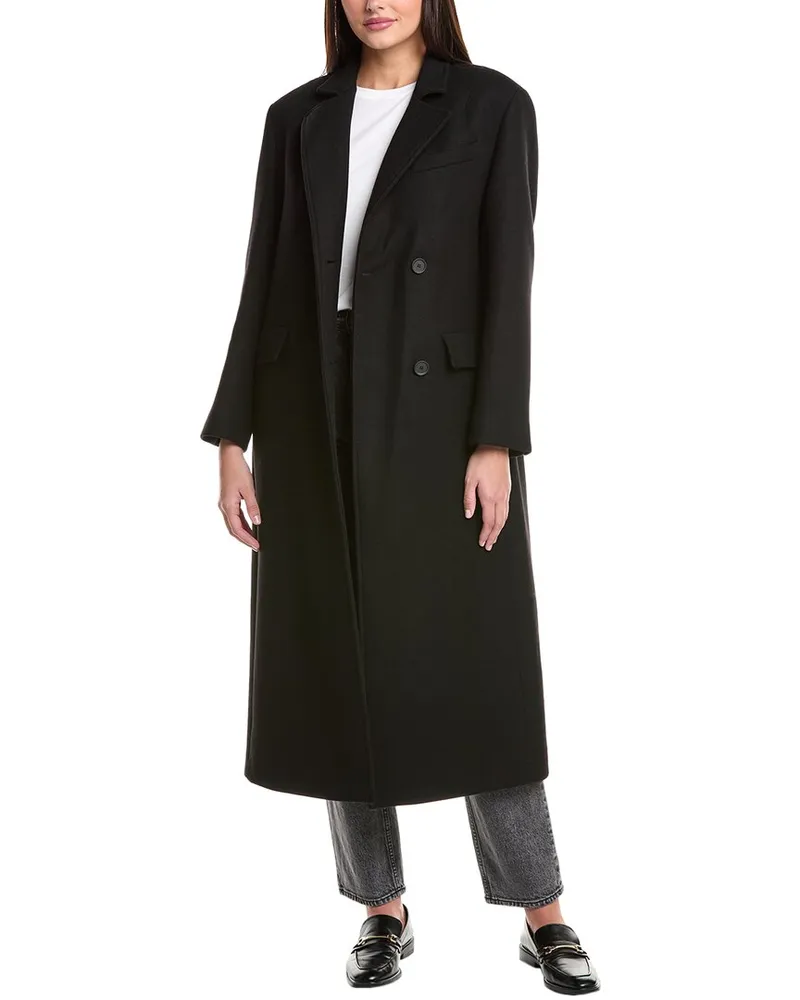 AllSaints James Wool-Blend Coat Black