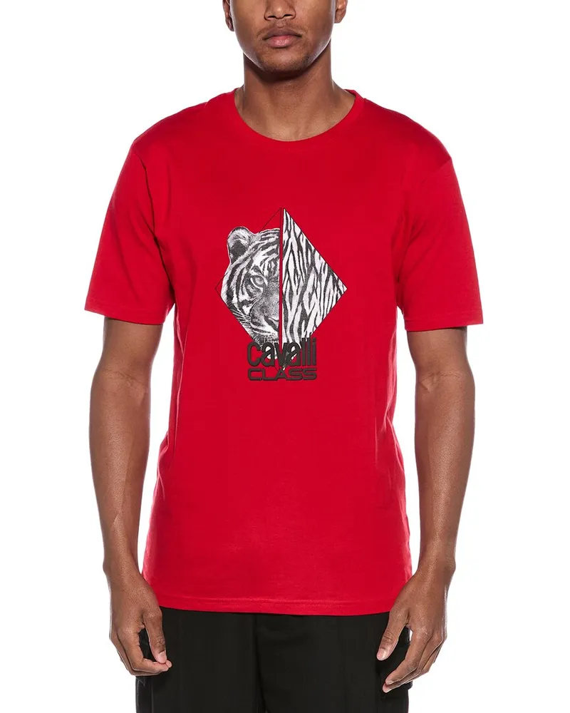 Roberto Cavalli Graphic T-Shirt Red