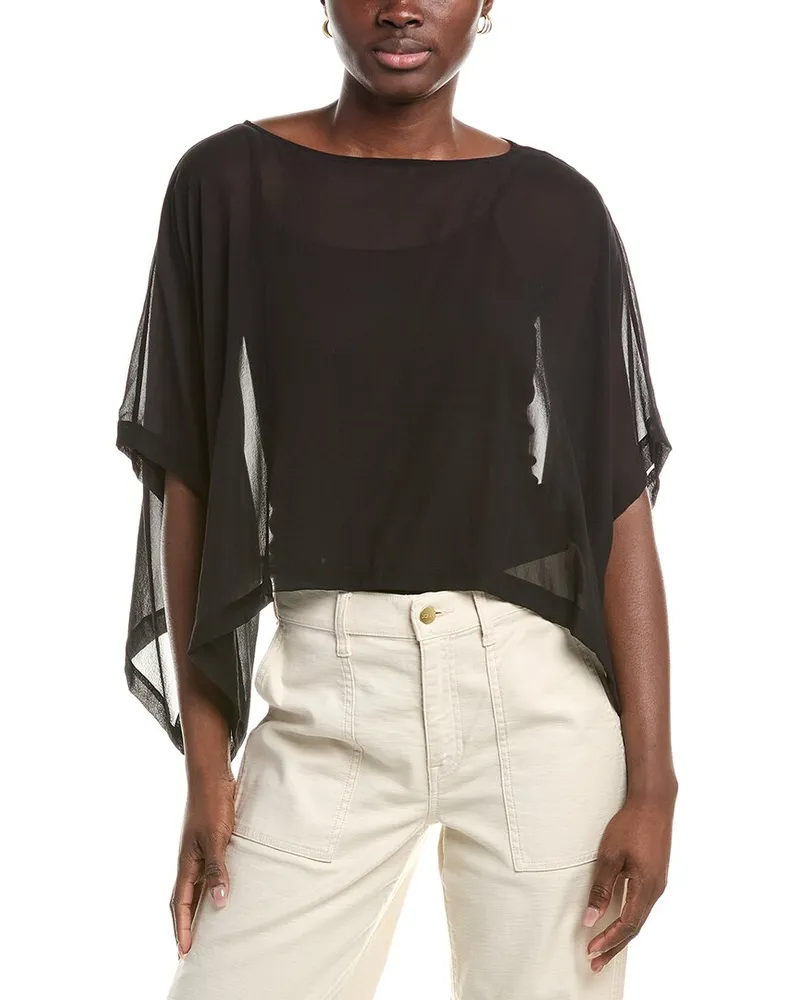 Eileen Fisher Silk Poncho Nocolor