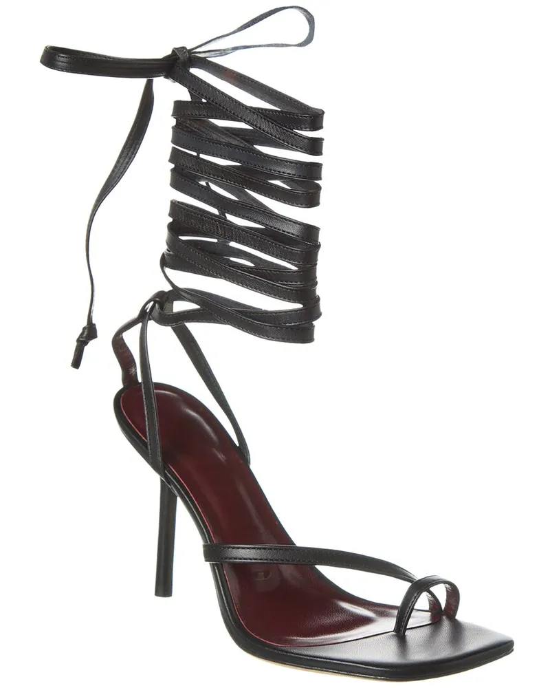 STAUD Nicola Leather Gladiator Sandal Black