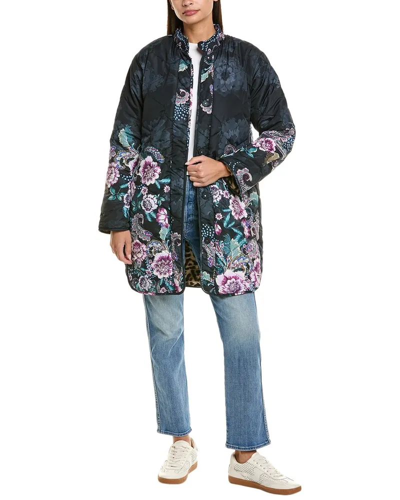 Johnny Was Vivi Reversible Puffer Jacket Black