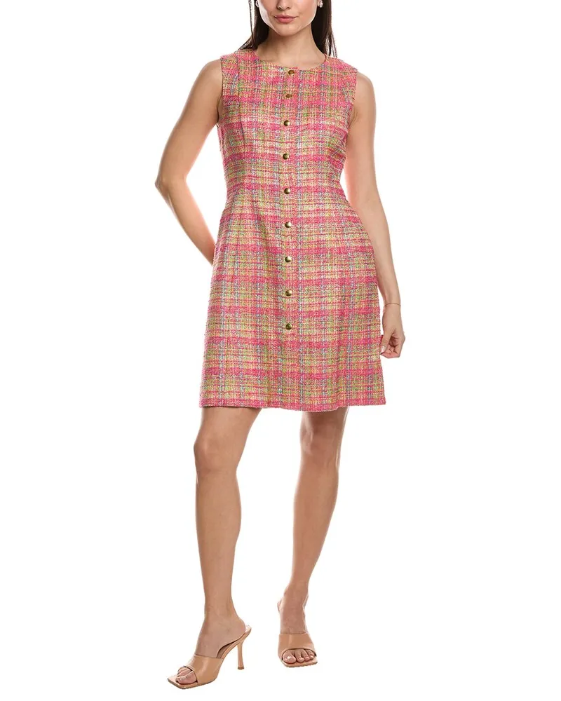 Carolina Herrera New York Crewneck Snap Front Dress Nocolor