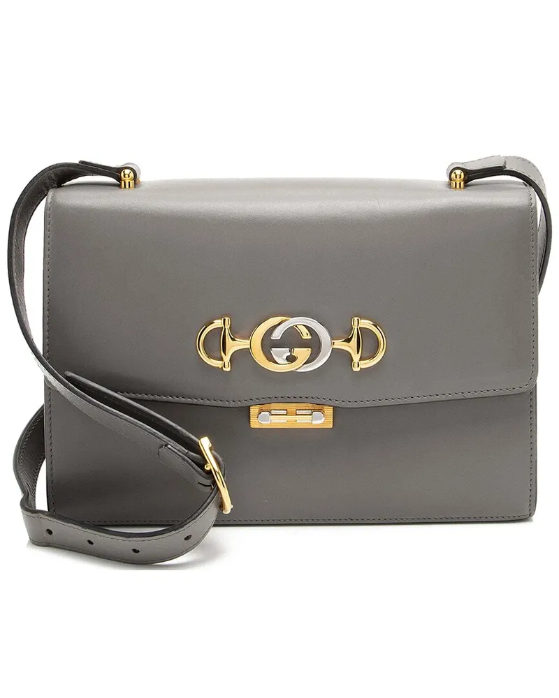 Gucci Grey Calfskin Zumi Small Crossbody (Authentic Pre-Loved Nocolor