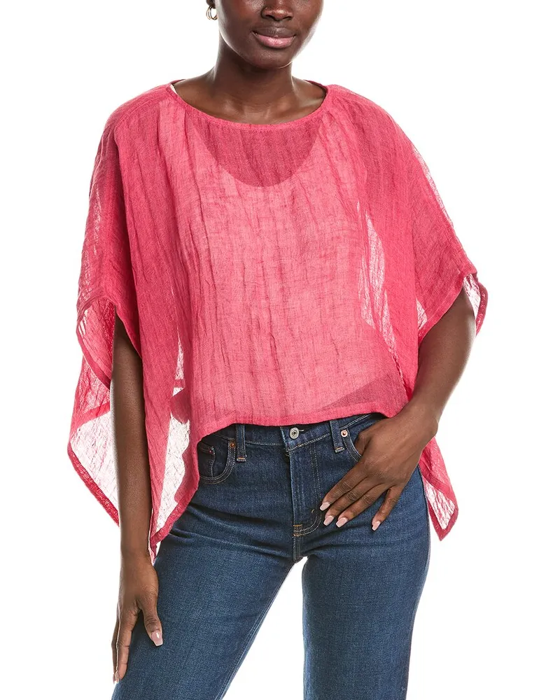 Eileen Fisher Bateau Neck Linen Top Nocolor