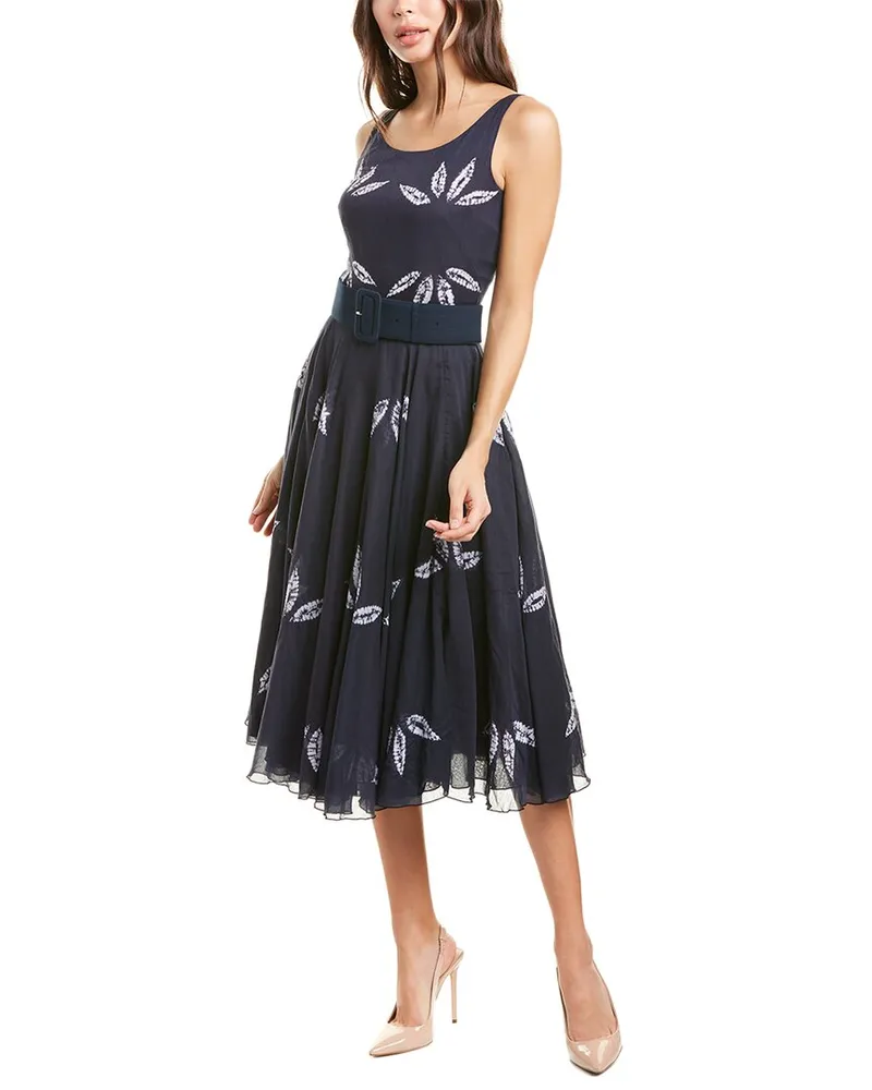 Samantha Sung Aster Midi Dress Blue