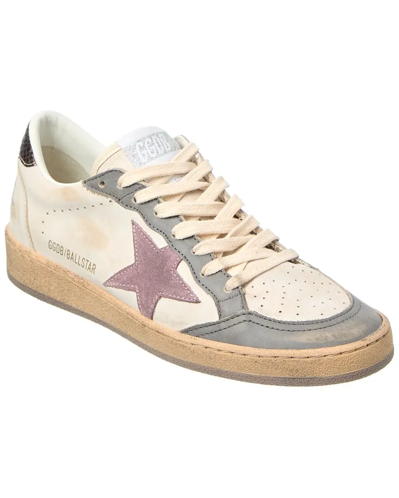 Golden Goose Ballstar Suede & Leather Sneaker White