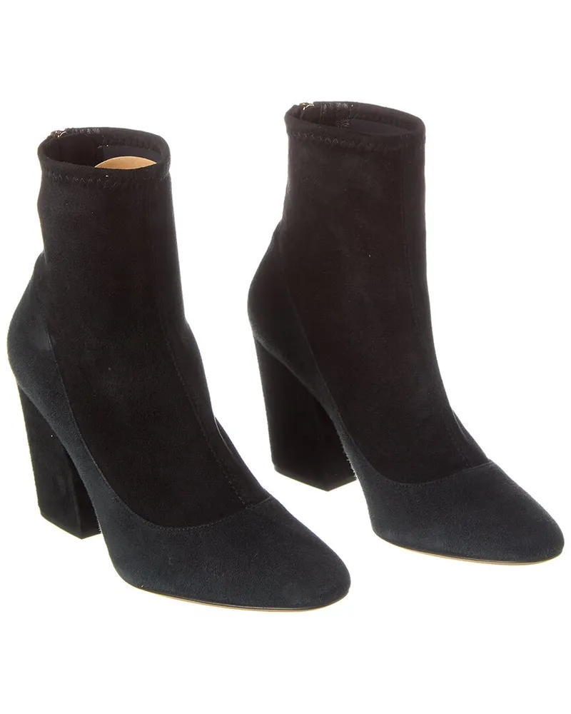 Sergio Rossi Suede Ankle Boot (Authentic Pre-Loved Black