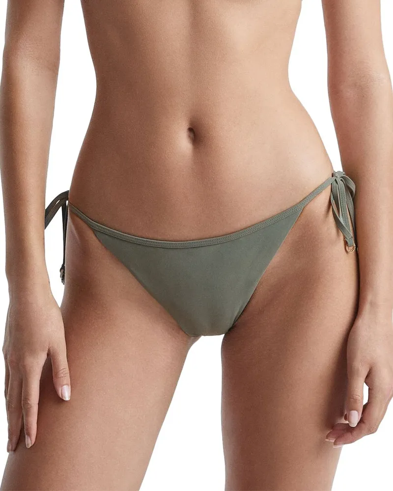 Reiss Astrid Side Tie Bikini Bottom Green