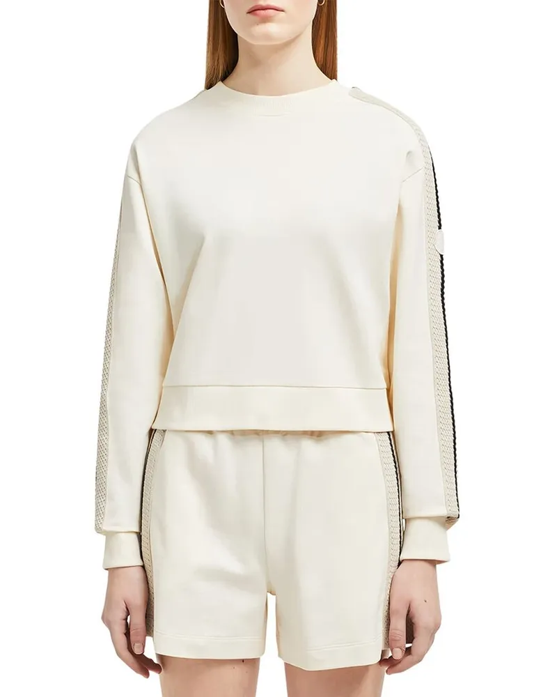 Moncler Crochet Accent Sweatshirt White